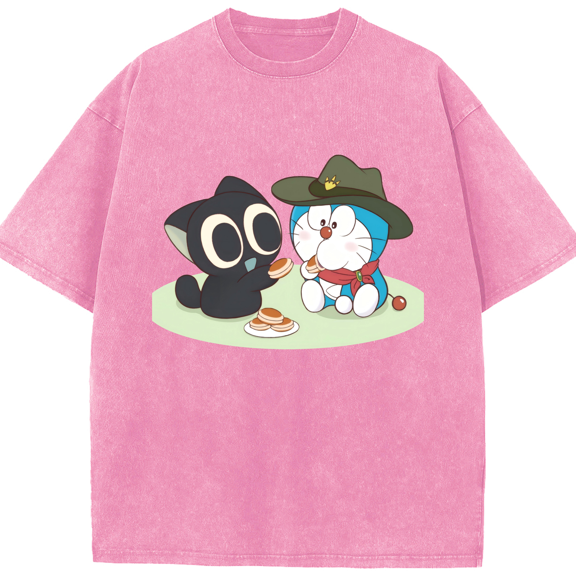 （画像用） ドラえもん Doraemon 綿100% ヴィンテージ風 半袖Tシャツ（フロントプリント）